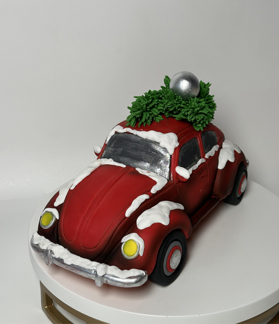 Торт на заказ «Машина Санты»
