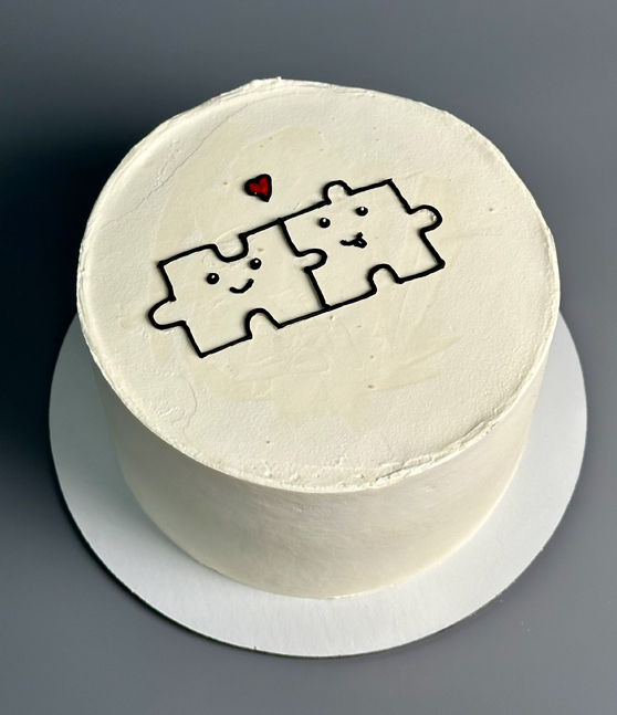 Мини торт «пазлы»